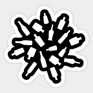 Black and White Bottles Sticker